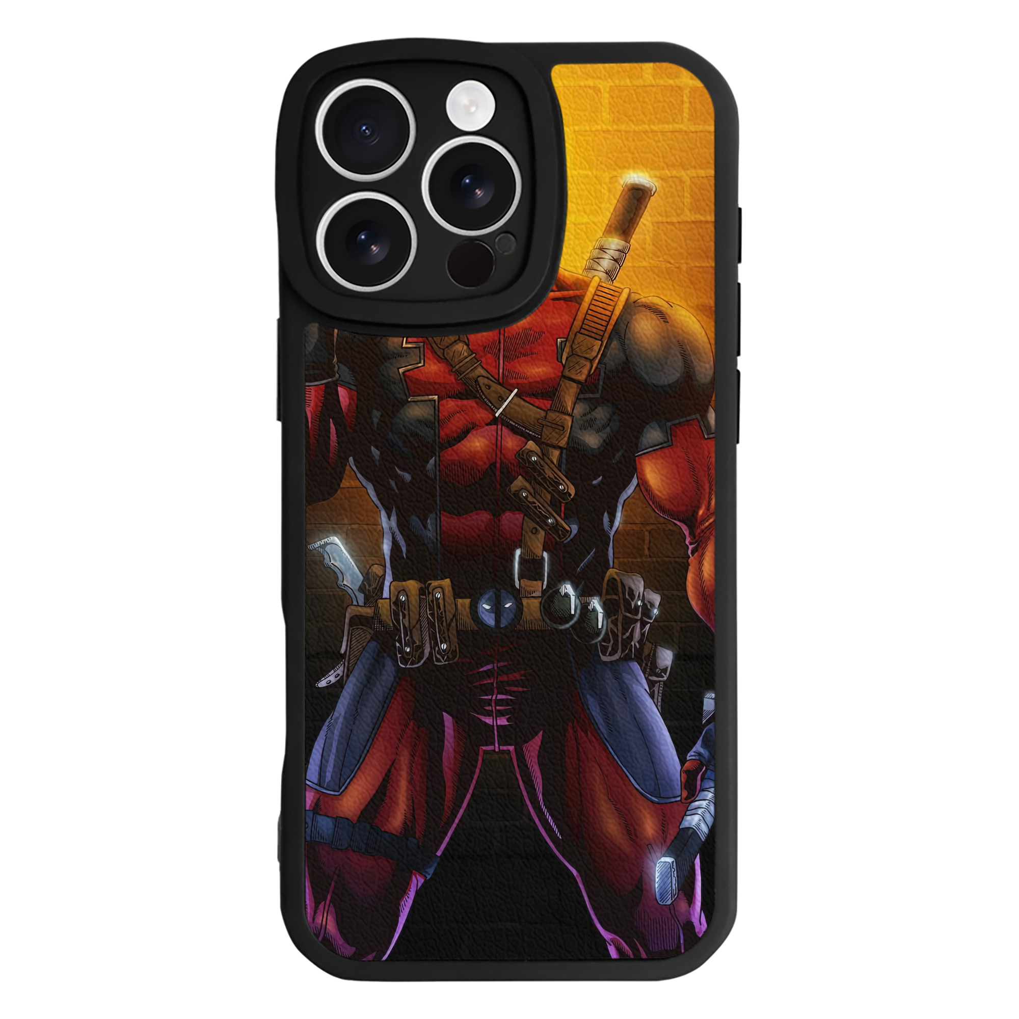 （画像用） Deadpool デッドプール 【iPhone 16シリーズ対応】シリコンスマホケース（レザー調） 材質：シリコン